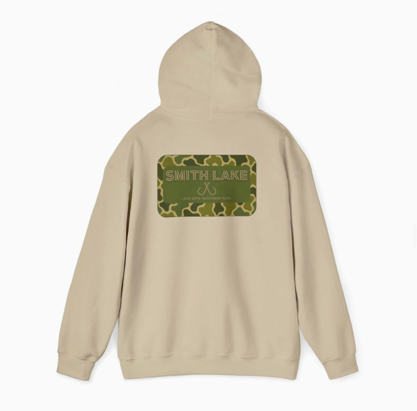 Lake days camo hoodie
