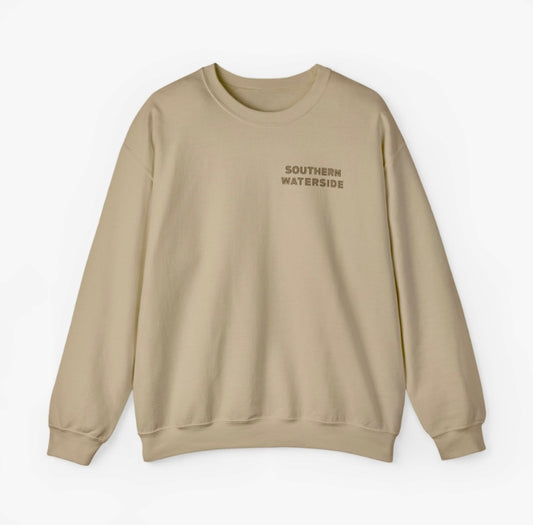 Lake days camo crew neck